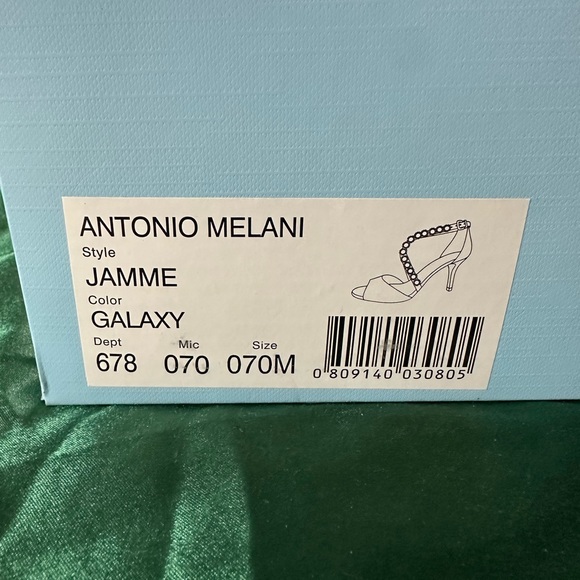 Dark Silver Antonio Melani Jamme Heels size 7 - Picture 7 of 11